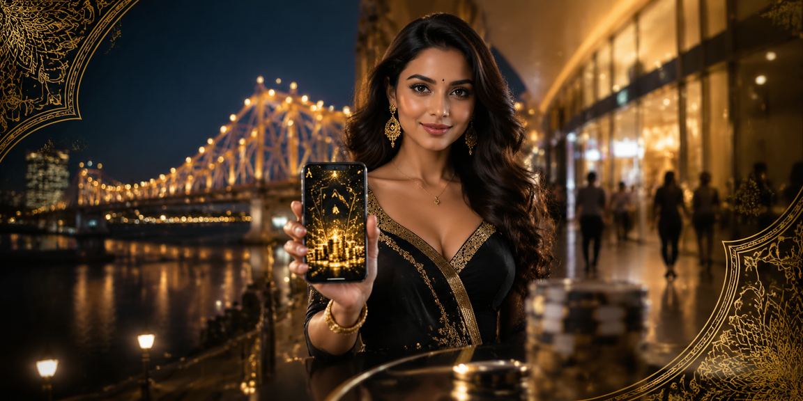 Player enjoying live casino in Kolkata with real dealer and bonus